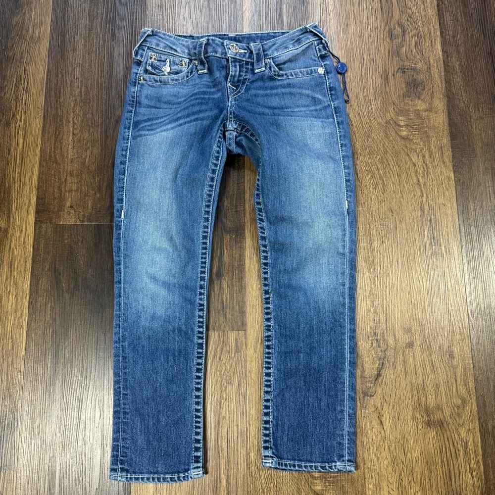 True Religion Rolled Capri Basic Jeans Womens Size 24X22 Y2K